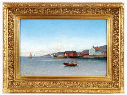 null RICHARDE, Otto Ludvig (1862-1929)
Sans titre - Dans une barque
Huile sur toile
Signée...