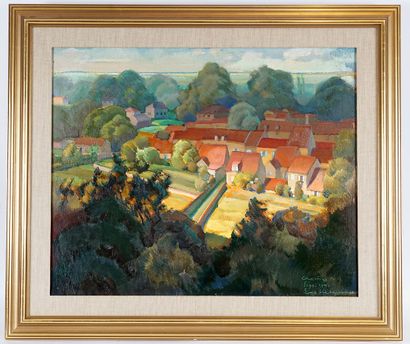 null SNELLMAN, Eero Juhani (1890-1951)
"Chartres 1913 Siyn(?) 1940"
Oil on canvas
Signed...