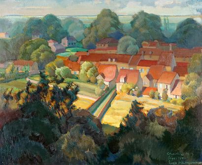 null SNELLMAN, Eero Juhani (1890-1951)
"Chartres 1913 Siyn(?) 1940"
Oil on canvas
Signed...