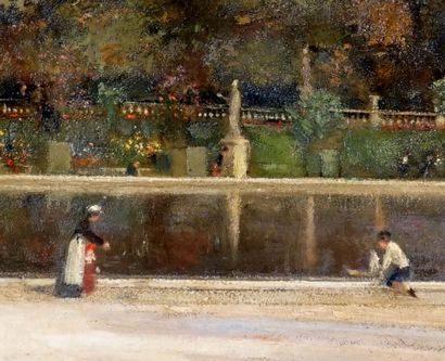 null MARTIN, Alfred (1888-1950)
Jardin du Luxembourg
Oil on canvas
Signed on the...