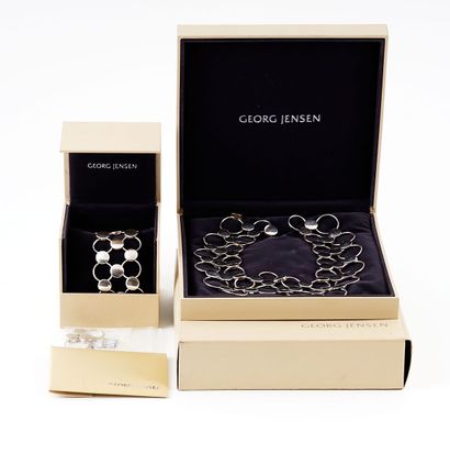 null GEORG JENSEN
Ensemble de bijoux Georg Jensen en argent 925, comprenant un collier...
