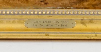 null ANSDELL, Richard (1815-1885)
"The rest after the hunt"
Oil on canvas
Signed...
