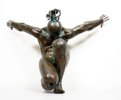 null DE DIOS, Juan (active 20th c.)
Kneeling man
Bronze with brown patina

Provenance:
Collection...