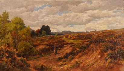 null BENGER, William Edmund (1841-1915)
Paysage champêtre
Huile sur toile
Signée...