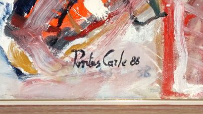 null CARLE, Pontus (1955-)
"Stripes 2"
Oil on canvas
Signed and dated on the lower...