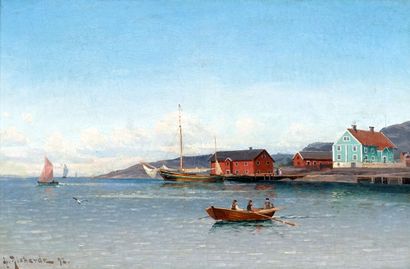 null RICHARDE, Otto Ludvig (1862-1929)
Sans titre - Dans une barque
Huile sur toile
Signée...
