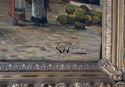 null SESSANO, Luigi (actif XXe)
Scène portuaire
Huile sur toile
Signée en bas à droite:...