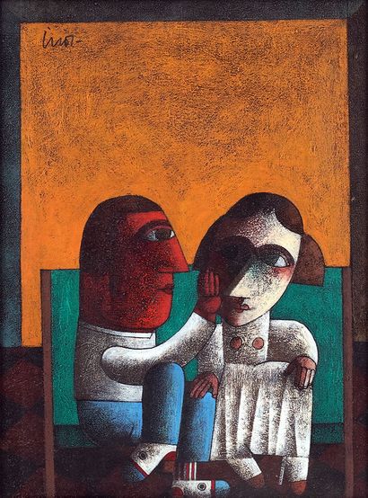 null CORRADIN, Inos (1929-)
Fondness
Oil on board
Signed on the upper right: Inos

Provenance:
Private...