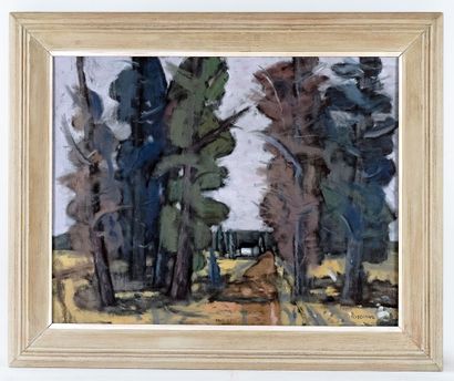 null COSGROVE, Stanley Morel (1911-2002)
"On The Way To Latuque, P.Q."
Oil on canvas
Signed...