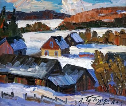 null TATOSSIAN, Armand (1951-2012)
Paysage hivernal
Huile sur toile
Signée en bas...