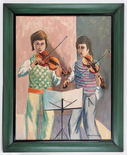 null MASSON, Henri Léopold (1907-1996)
Untitled - Young musicians
Oil on canvas
Signed...