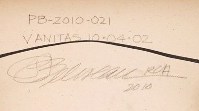 null BÉLIVEAU, Paul (1954-)
"Vanitas 10.04.02"
Acrylic on canvas
Signed, titled,...