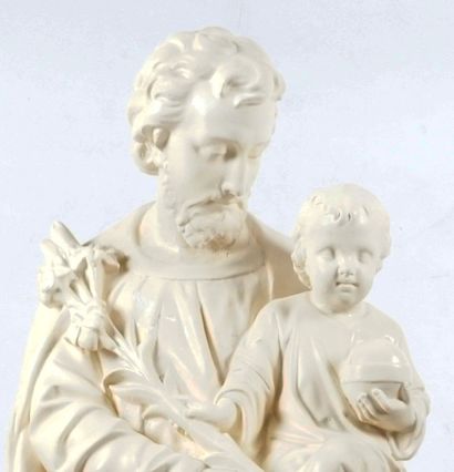 null ÉCOLE CANADIENNE XXe
Saint-Joseph avec un enfant
Plâtre
H: 122cm - 48"