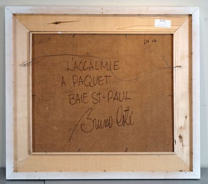 null CÔTÉ, Bruno (1940-2010)
"L'accalmie à Paquet, Baie St-Paul"
Huile sur isorel
Signée...