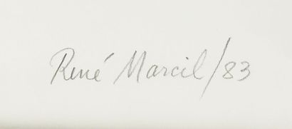 null MARCIL, René (1917-1993)
Sans titre - Portrait au chapeau
Gouache sur papier
Signée...