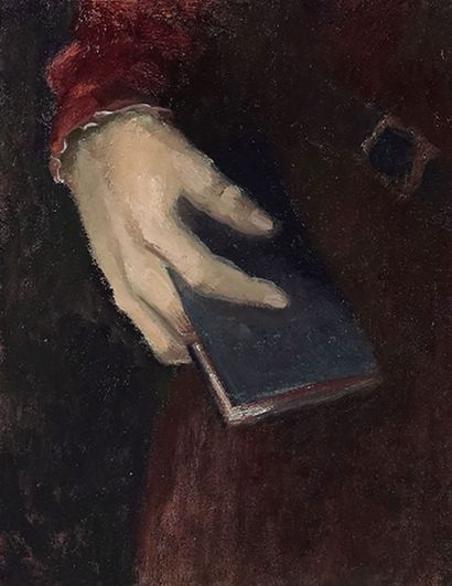 null SCOTT, Susan (1949-)
"Hand with Book"
Tempera et huile sur toile
Signée et titrée...