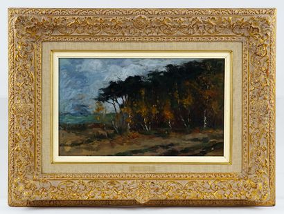 null BEAU, Henri (1863-1949)
"À l"orée du bois"
Oil on canvas
Sifgned on the lower...