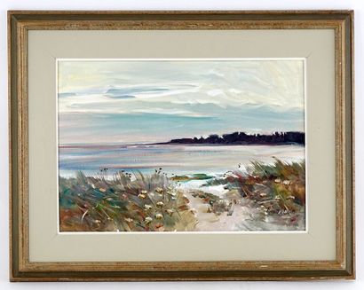 null LE DAIN, Bruce (1928-2000)
"Path to the sea, Lower Kingsburg, Nova Scotia"
Oil...