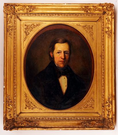 null D'après Théophile HAMEL (1817-1870)
Portrait de Joseph Lefebvre de Bellefeuille
Huile...