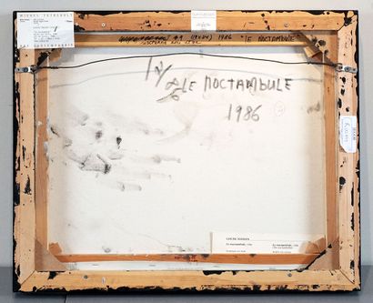 null MASSON, Louise (1953-)
"Le Noctambule"
Acrylique sur toile
Signée en bas à droite:...