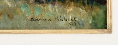 null HÉBERT, Adrien (1890-1967)
Sans titre - Paysage
Huile sur toile
Signée et datée...