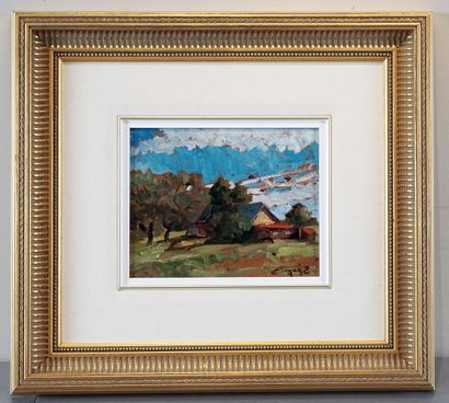 null AYOTTE, Léo (1909-1976)
"L'été"
Oil on board
Signed on the lower right: Ayotte...