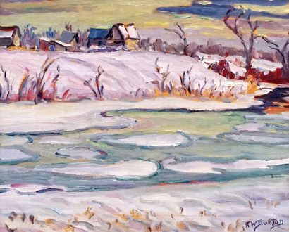null BURTON, Ralph Wallace (1905-1983)
"Flood waters - Spring 1969 near Fitzroy Harbour,...