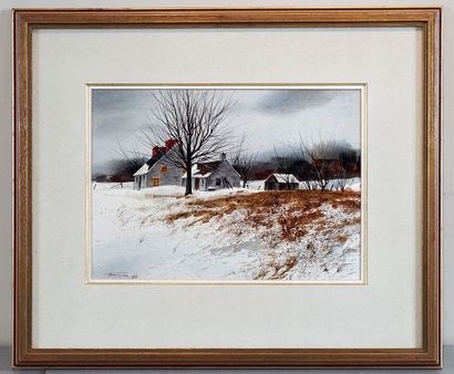 null TOUGAS, Pierre (1949-)
"Verchères"
Watercolour
Signed and dated on the lower...