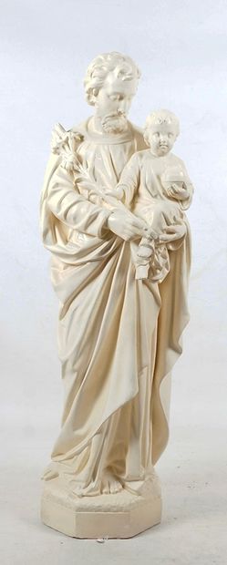 null ÉCOLE CANADIENNE XXe
Saint-Joseph avec un enfant
Plâtre
H: 122cm - 48"