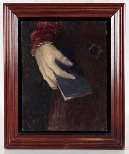 null SCOTT, Susan (1949-)
"Hand with Book"
Tempera et huile sur toile
Signée et titrée...