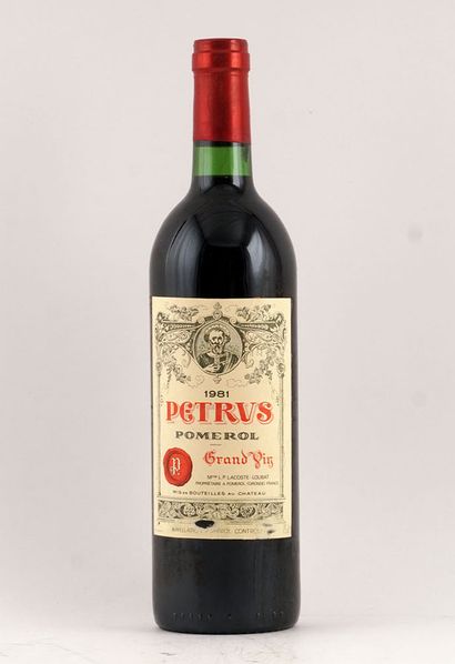 null Pétrus 1981
Pomerol Appellation Contrôlée
Niveau B
1 bouteille