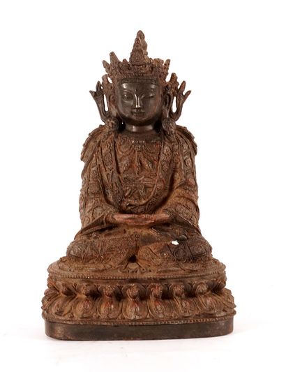 CHINE / CHINA

Copper seated figure of the...