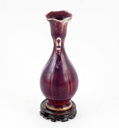null CHINE / CHINA

A plum glazed scholar vase. With stand. 

Total height : 26cm...