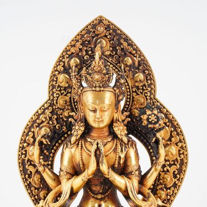null MANJUSHRI BOUDDHA / BUDDHA

A gilted copper allow Manjushri Buddha shrine statue....