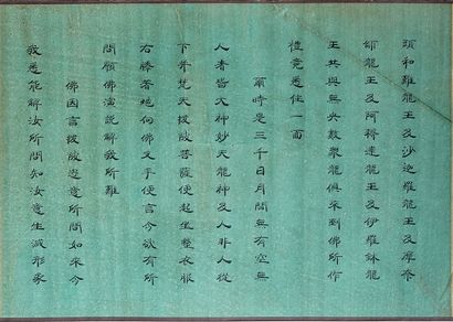 null ÉCOLE CHINOISE / CHINESE SCHOOL

Une calligraphie à l'encre sur papier du Mahāratnakūṭa...