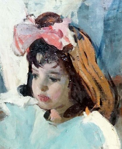 null CASTELUCHO DIANA, Claudio (1870-1927)
Jeune fille à la poupée
Huile sur toile
Signée...
