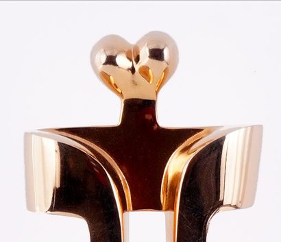 null ETROG, Sorel (1933-2014)
"Génie" (c.1968)
Bronze à patine dorée
Signé à la base:...
