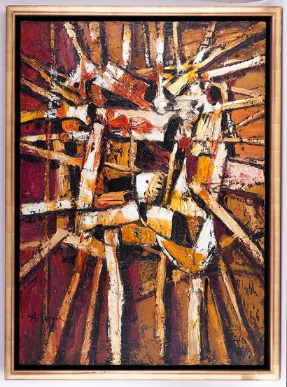 null ALLEYN, George Edmund (1931-2004)
"L'été rouge"
Huile sur toile
Signée en bas...