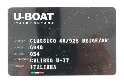 null U-BOAT / U-BOAT
Montre U-Boat Italo Fontana, boitier en argent 925, cadran beige,...