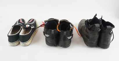 null Lot de chaussures usagées comprenant : 

- Une paire de Nike x Off-White - The...