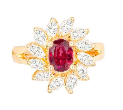 null OR 18K RUBIS DIAMANTS / 18K GOLD RUBY DIAMONDS
Bague en or jaune 18K sertie...