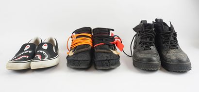 null Lot de chaussures usagées comprenant : 

- Une paire de Nike x Off-White - The...