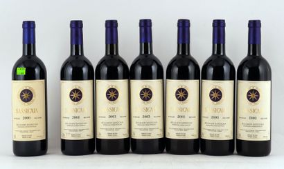 null Sassicaia 2000 2003 - 7 bouteilles (Collection Claude Lanthier)