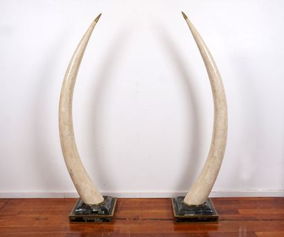 MAITLAND SMITH
Pair of faux elephant tusks...