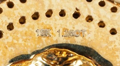 null 10K GOLD, DIAMONDS
10K yellow gold pendant set with round brilliant cut diamonds...