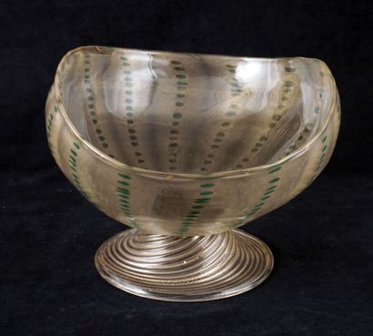 null BAROVIER, ERCOLE (1889-1974), attribué à 

Coupe en verre transparent et vert...