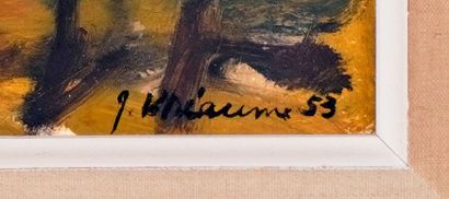 null RHÉAUME, Jeanne Leblanc (1915-2000) 
Untitled - Landscape
Oil on board
Signed...