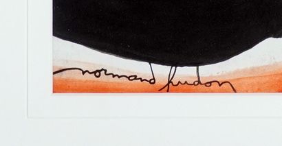 null HUDON, Normand (1929-1997)
"Robert Bourassa"
Mix media on paper
Signed on the...