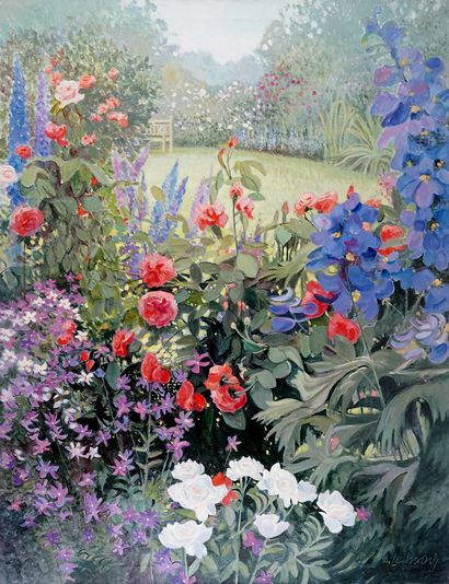 null LEIMANIS, Andris (1938-)
"The rose garden"
Oil on canvas
Signed on the lower...