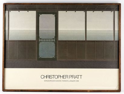 null PRATT, Christopher (1935-2022)
"Cottage"
Lithographic poster of the Christopher...